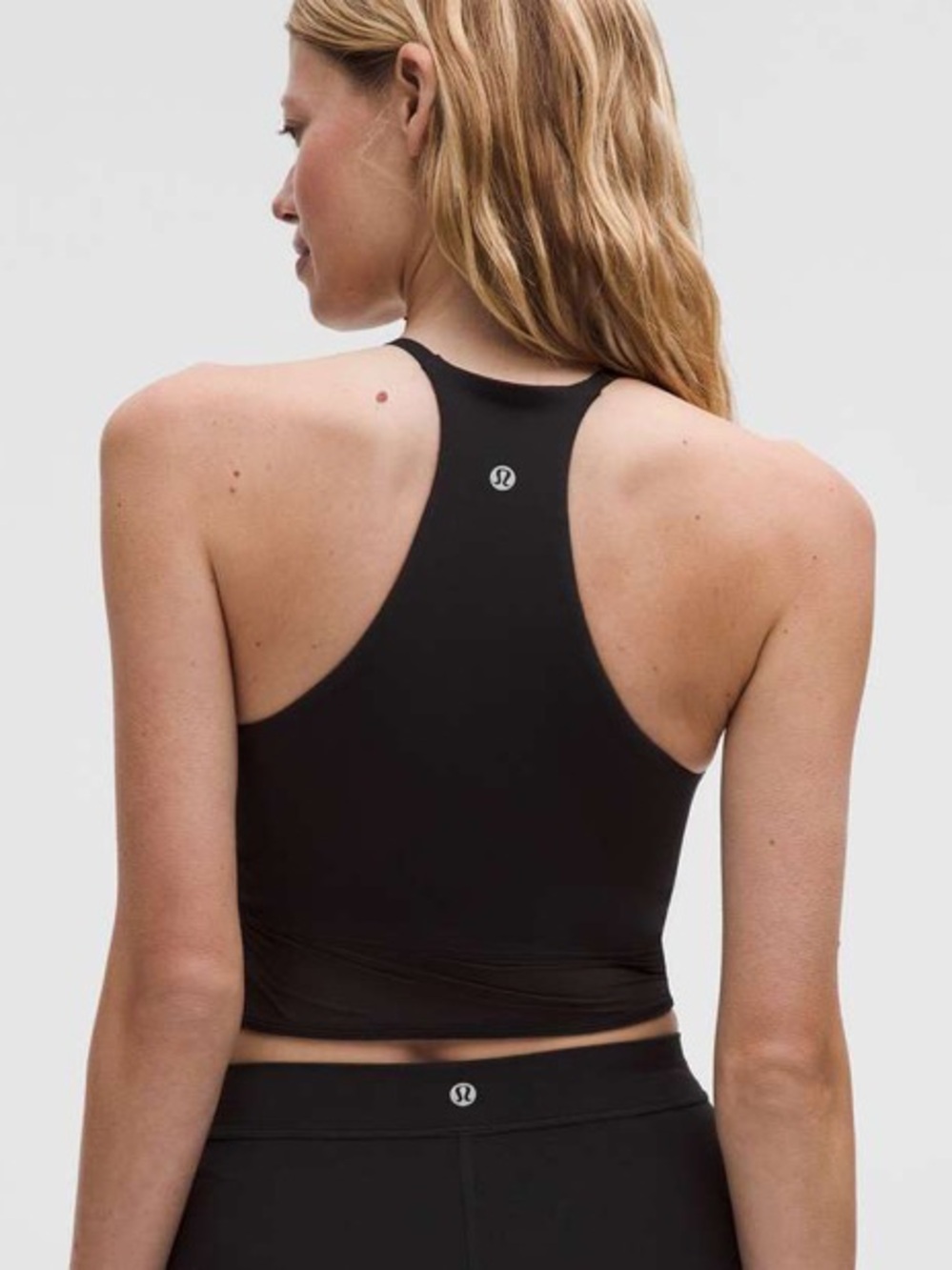 Lululemon Nulu High-Neck Mesh-Hem Tank Top in Black Size M
